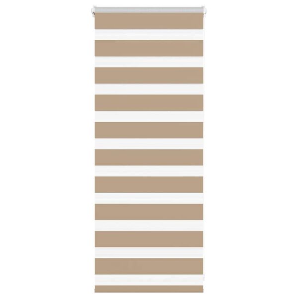 vidaXL Zebra Blind Sand Brown 60x100 cm Fabric Width 55.9 cm Polyester
