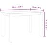 vidaXL Dining Table White 114x71x75 cm Solid Rubber Wood
