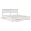 vidaXL Bed Frame with Headboard White 180 x 200 cm Engineered Wood