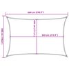 vidaXL Sunshade Sail 160 g/m&sup2; White 5x6 m HDPE