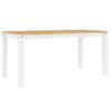 vidaXL Dining Table Panama White 160x80x75 cm Solid Wood Pine