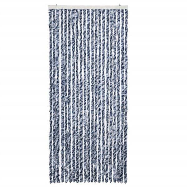 vidaXL Insect Curtain Blue and White 90x200 cm Chenille