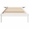 vidaXL Bed Frame White 75 x 190 cm Solid Pine Wood