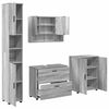 vidaXL Bathroom Furniture Set with Drawer with Shelf 4 pcs Grey Sonoma