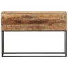 vidaXL Console Table 110x30x75 cm Solid Wood Rough Mango and Iron