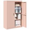 vidaXL Storage Cabinet 2 pcs Pink 90 x 40 x 140 cm Steel