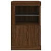 vidaXL Side Cabinet with LED Lights Brown Oak Engineered Wood