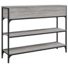 vidaXL Console Table Grey Sonoma 100x25x75 cm Engineered Wood