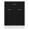 vidaXL Hanging Cabinet Black Oak 60 x 46 x 81.5 cm Engineered Wood