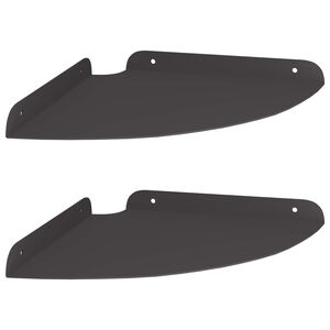 vidaXL Corner Floating Shelf with Shelf 2 pcs Black 24 x 24 x 2 cm