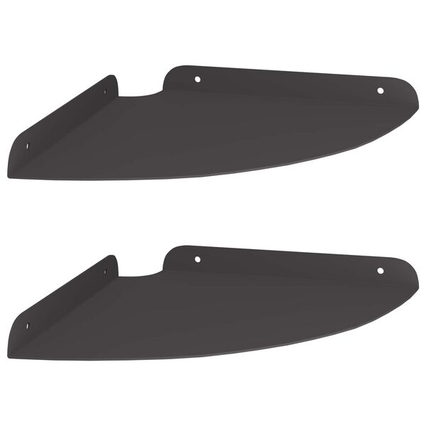 vidaXL Corner Floating Shelf with Shelf 2 pcs Black 24 x 24 x 2 cm