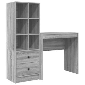 vidaXL Desk Grey Sonoma 125.5 x 40 x 127 cm 2 pcs