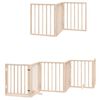 vidaXL Dog Gate with Door Foldable 12 Panels 600 cm Poplar Wood