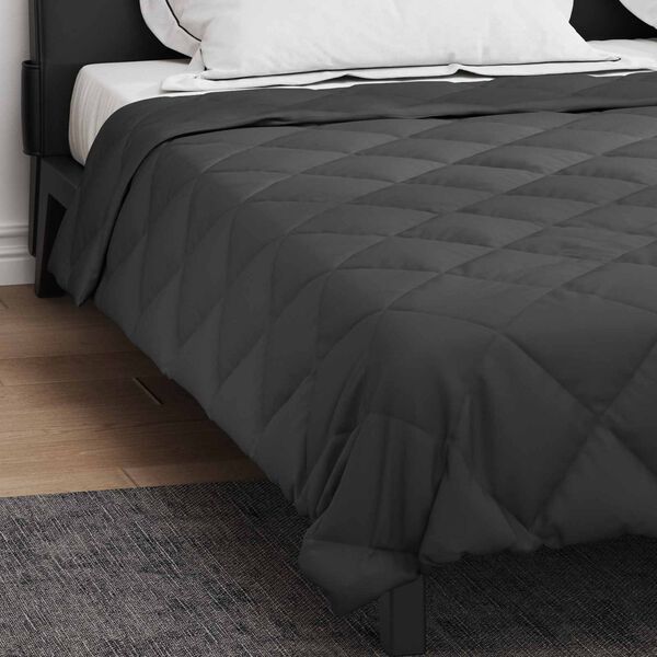 vidaXL Summer Duvet Anthracite 200 x 200 cm Microfiber