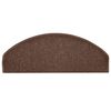 vidaXL Stair Mats 30 pcs 65x24x4 cm Brown Half Round Large