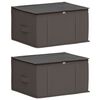 vidaXL Storage Box with Transparent Top Window 2 pcs Non-woven fabric