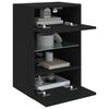 vidaXL TV Wall Cabinet with LED Lights Black 40x30x60.5 cm