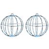 vidaXL Ball with 192 LEDs 2 pcs Cold white 31.5 x 31.5 x 32 cm Metal
