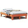 vidaXL Bed Frame without Mattress Wax Brown 135x190 cm Solid Wood Pine