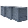 vidaXL Garden Composter | Grey | Plastic | 60 x 60 x 73 cm