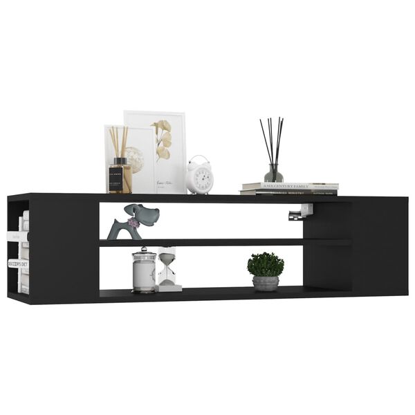 vidaXL Hanging TV Cabinet Black 100x30x26.5 cm Engineered Wood