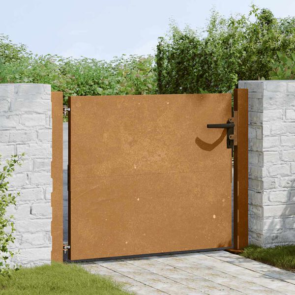 vidaXL Garden Gate 100x100 cm Corten Steel