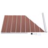 vidaXL WPC Fence Set 6 Square + 1 Slanted 1138x186 cm Brown