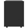 vidaXL Rolling Cabinet Black 60x53x72 cm Engineered Wood