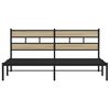 vidaXL Metal Bed Frame without Mattress Sonoma Oak 183x213 cm