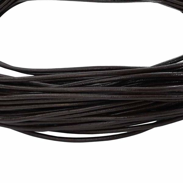 vidaXL Leather Cord Dark Brown &Oslash;2 mm x 50 m Leather