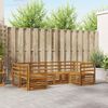 vidaXL Sofa Sets 6 pcs Natural Solid Acacia Wood