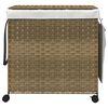 vidaXL Laundry Basket with Wheels 60x35x60.5 cm Rattan