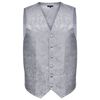 Men's Paisley Wedding Waistcoat Set Size 50 Silver