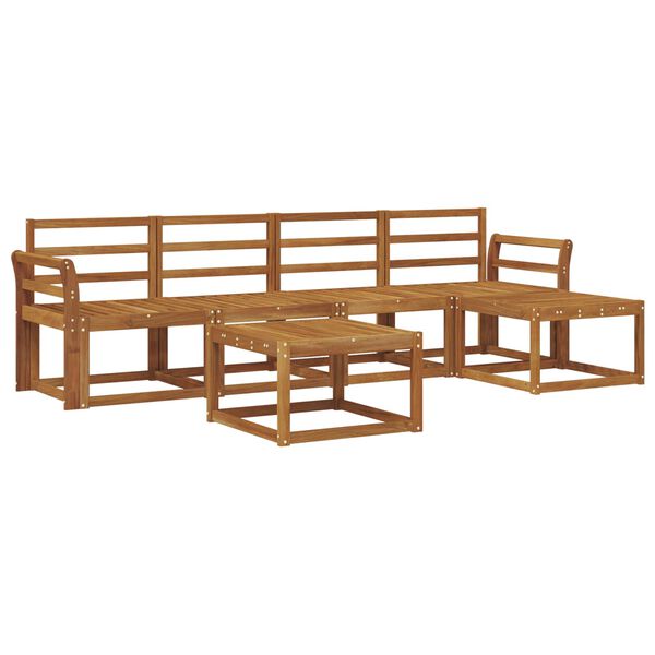 vidaXL Outdoor Sofa Set 6 pcs Natural Solid Acacia Wood