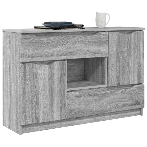 vidaXL Sideboard Grey Sonoma 100 x 30 x 65.6 Engineered Wood