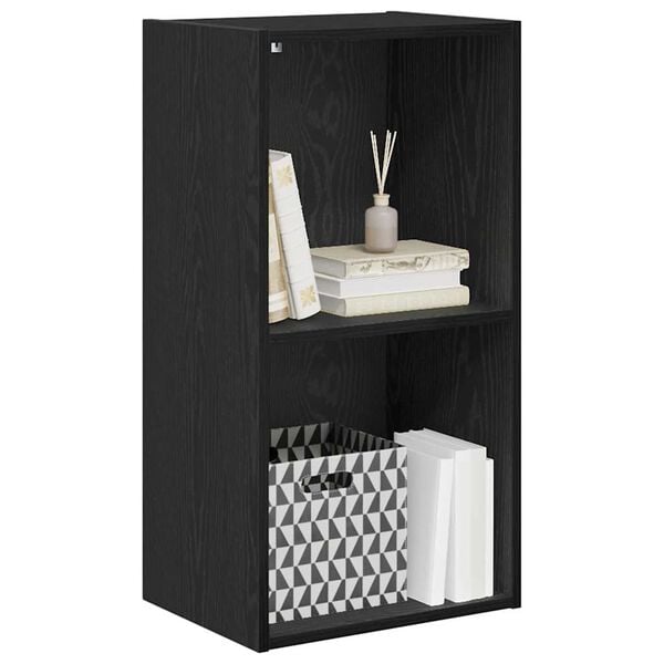 vidaXL Bookshelf Black Oak 40 x 30 x 77 cm Engineered Wood