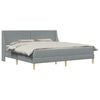 vidaXL Bed Frame with Mattress Light Grey 180 x 200 cm Fabric