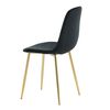 Venture Home Dining Chairs 2 pcs Polar Velvet Black and Brass
