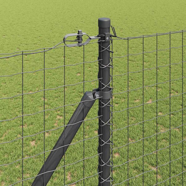 vidaXL Fence Posts Manual 13 pcs Grey Ø32mm 180 cm Galvanised steel