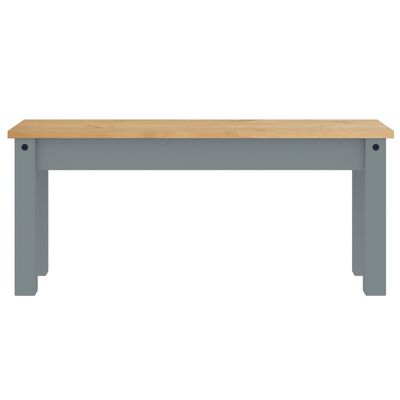 vidaXL Dining Bench Panama Grey 105x30x45 cm Solid Wood Pine