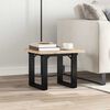vidaXL Coffee Table O-Frame 50x50x35 cm Solid Wood Pine and Steel