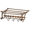 vidaXL Luggage Rack with Coat Hangers Wall Mounted Aluminium