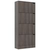 vidaXL Shoe Cabinet with 4 Doors Grey Sonoma Oak 59x24x136 cm Engineered Wood