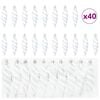 vidaXL Christmas Spiral Shape Ball 40 pcs LEDs White 3 x 11 cm Plastic
