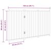 vidaXL Dog Gate Foldable 3 Panels White 150 cm Solid Wood Fir