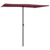 vidaXL Garden Parasol with Aluminium Pole 2x1.5 m Bordeaux Red
