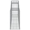 vidaXL Arched Gabion Baskets 7 pcs 300x30x60/80 cm Galvanised Iron