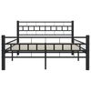 vidaXL Bed Frame without Mattress Black Steel 140x200 cm