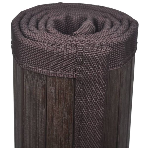 vidaXL Bamboo Bath Mat 60 x 90 cm Dark Brown