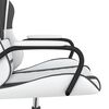 vidaXL Massage Gaming Chair White and Black Faux Leather